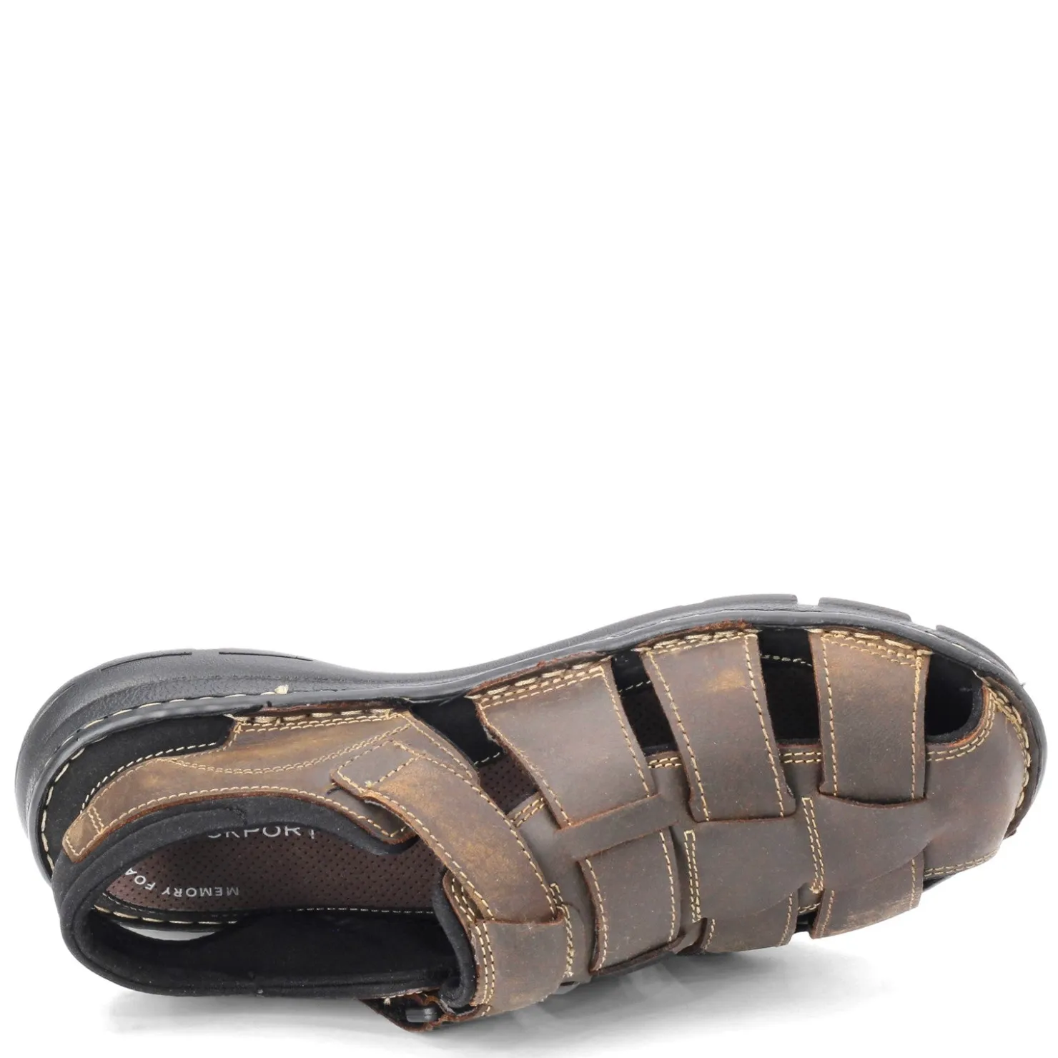 Sandals*Rockport Men's , Darwyn Fisherman Sandal Brown