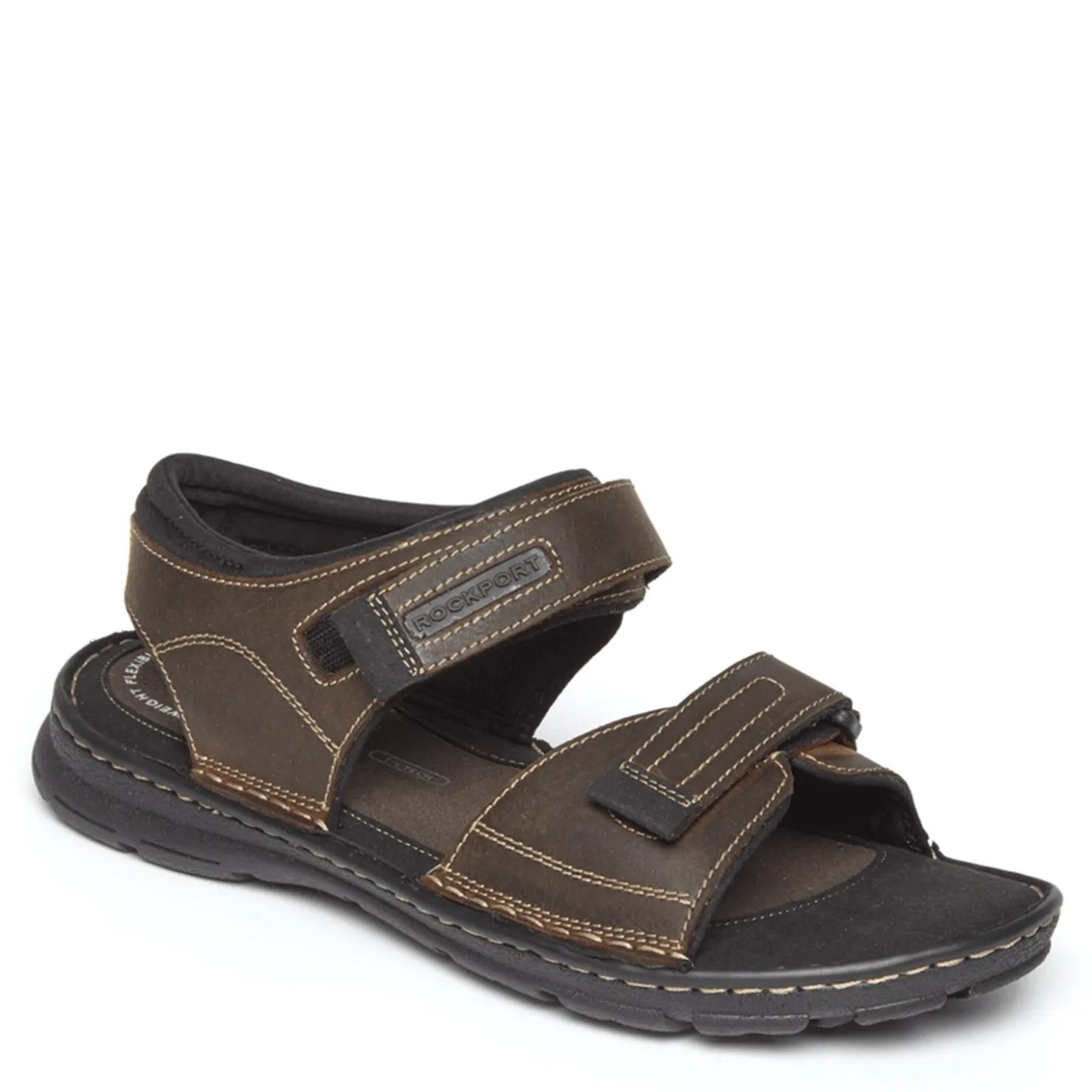 Sandals*Rockport Men's , Darwyn Quarter Strap Sandal Brown