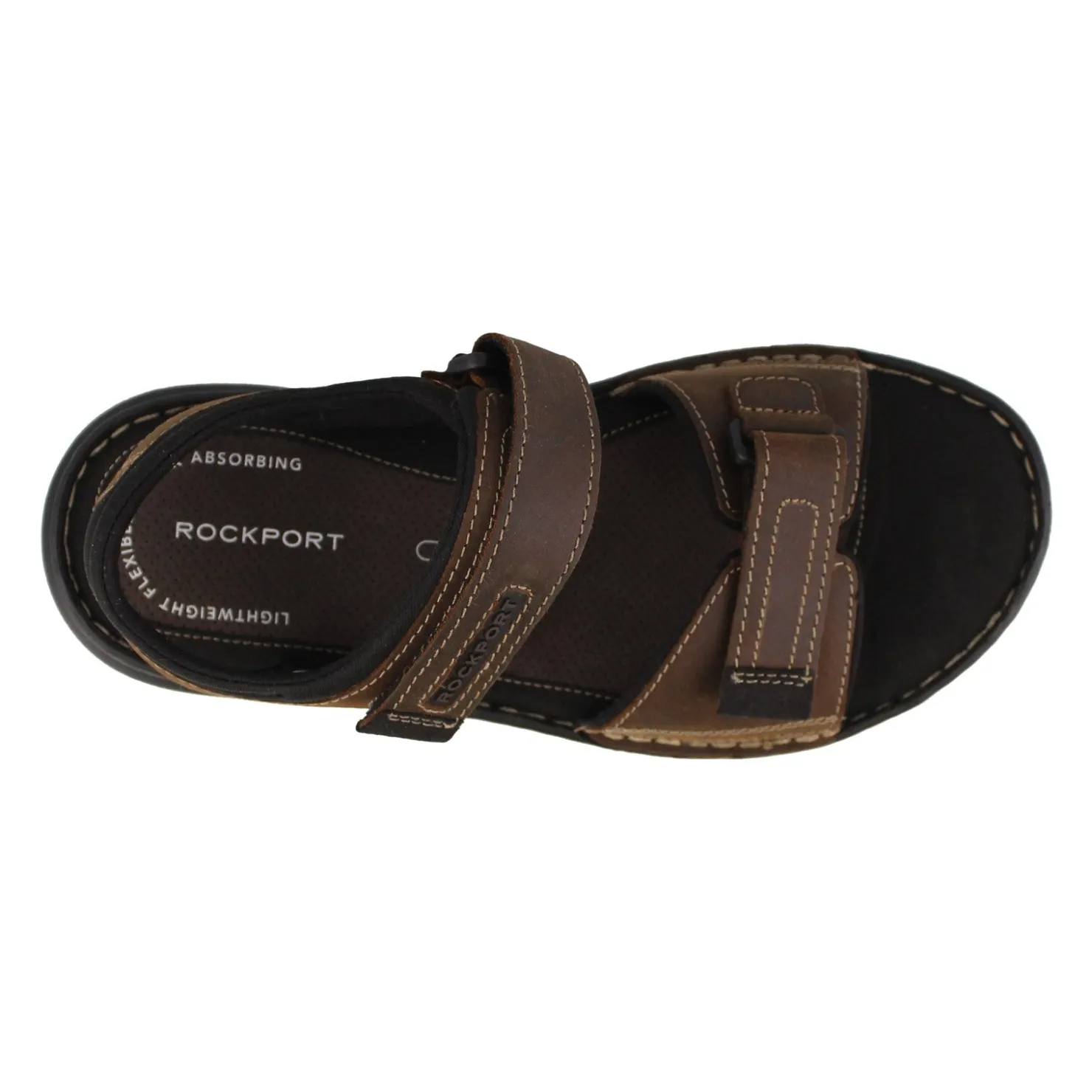 Sandals*Rockport Men's , Darwyn Quarter Strap Sandal Brown