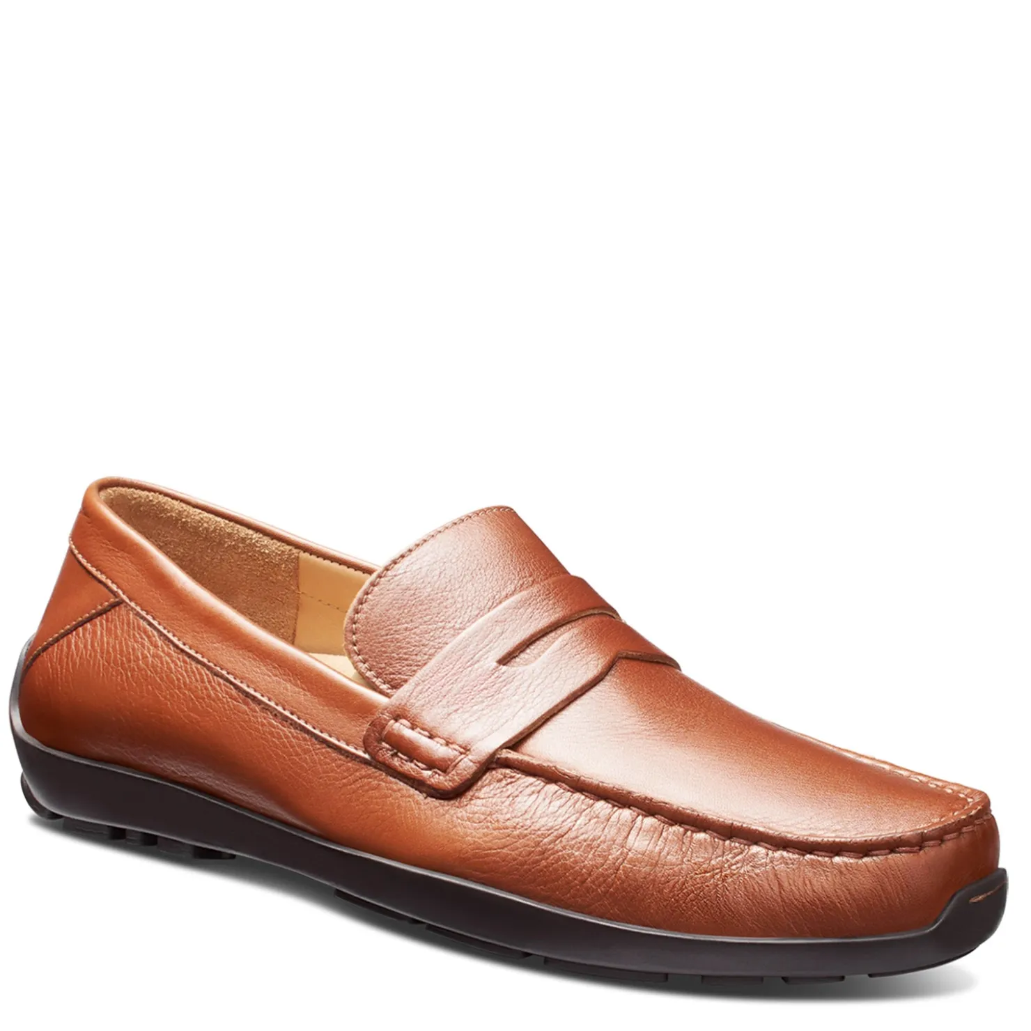 Loafers*Samuel Hubbard Men's , Free Spirit Slip-On Whiskey Tan Leather