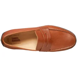 Loafers*Samuel Hubbard Men's , Free Spirit Slip-On Whiskey Tan Leather
