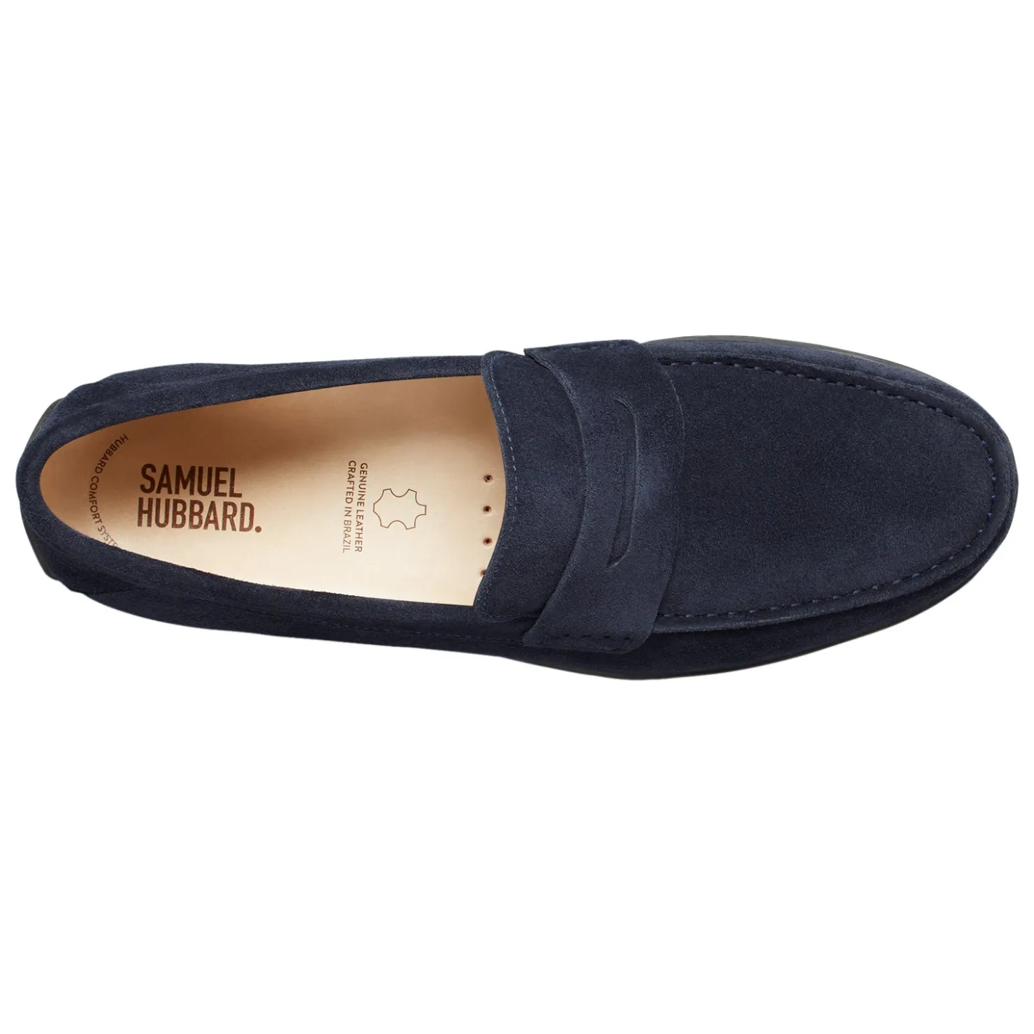 Slip-On Shoes*Samuel Hubbard Men's , Free Spirit Slip-On Navy Suede