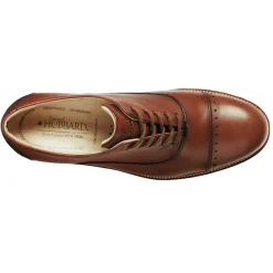 Dress*Samuel Hubbard Men's , Market Cap Oxford Whiskey Tan Leather