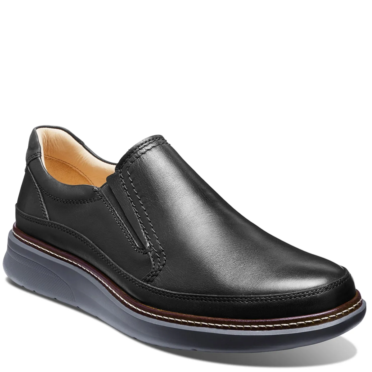 Loafers*Samuel Hubbard Men's , Rafael Slip-On Black Leather