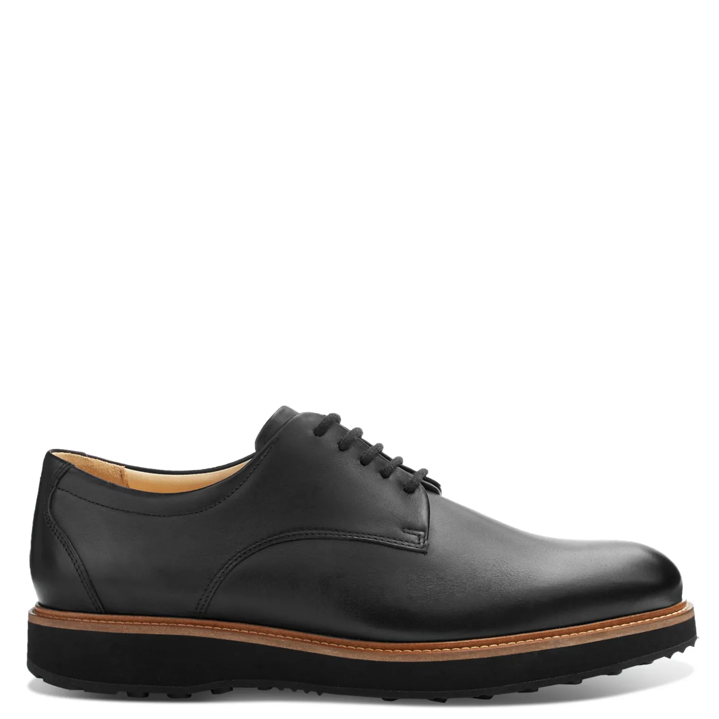 Dress*Samuel Hubbard Men's , Rainy Day Founder Oxford Black Leather
