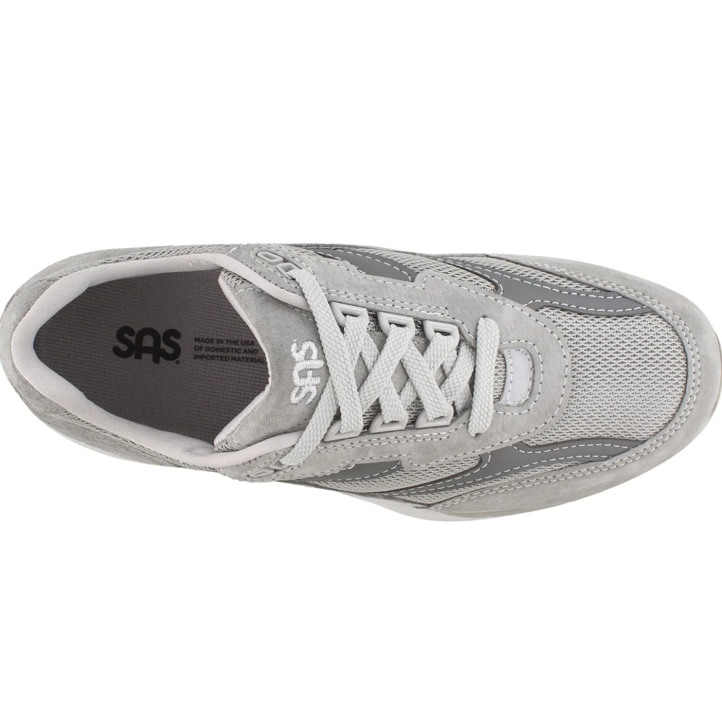 Sneakers & Athletics*SAS Men's , Journey Mesh Walking Shoe Gray