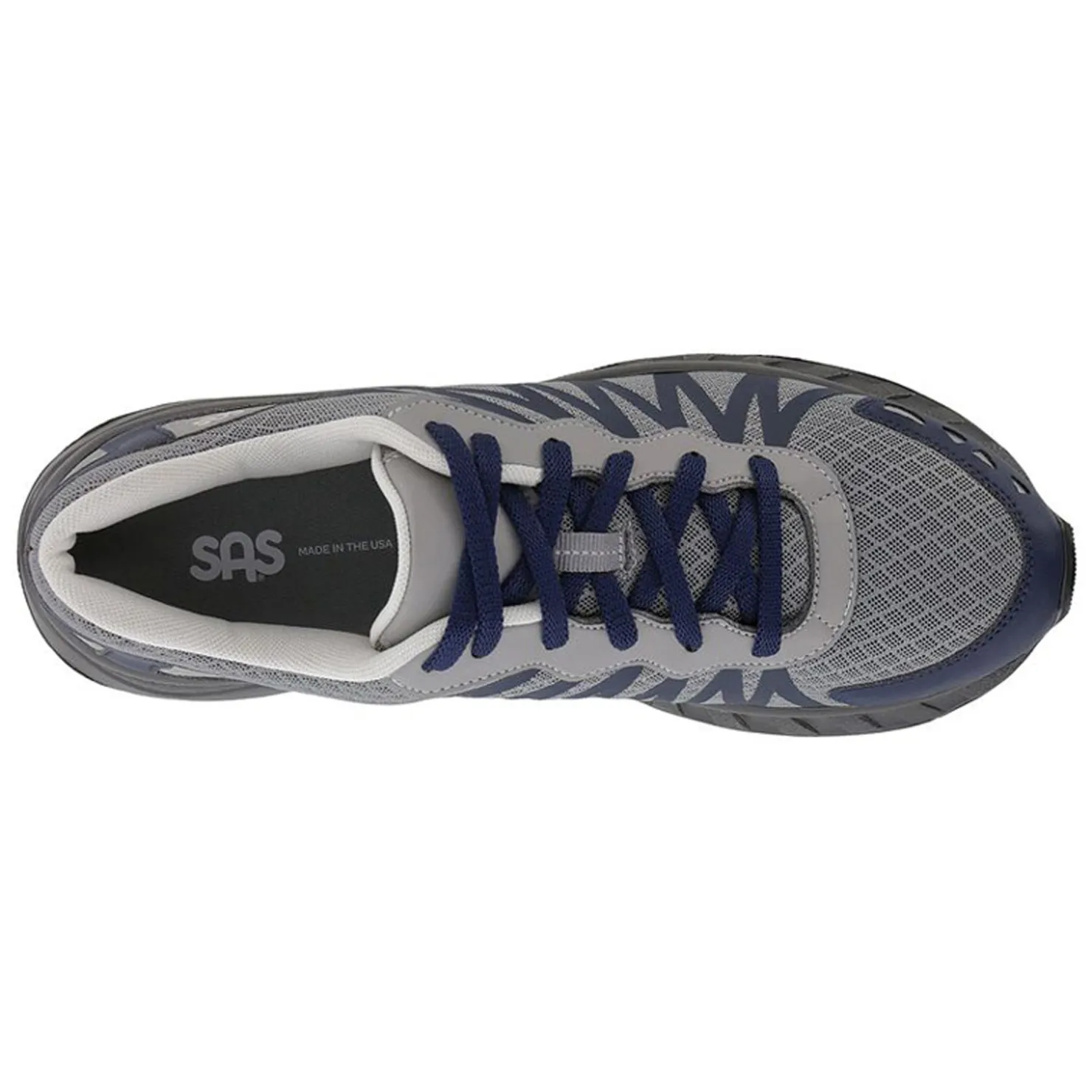 Walking*SAS Men's , Pursuit Sneaker Grey Navy