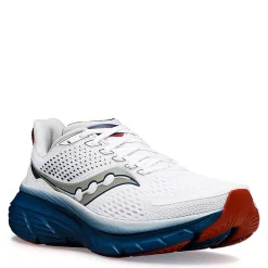 Running*Saucony Men's , Guide 17 Running Shoe White/Navy