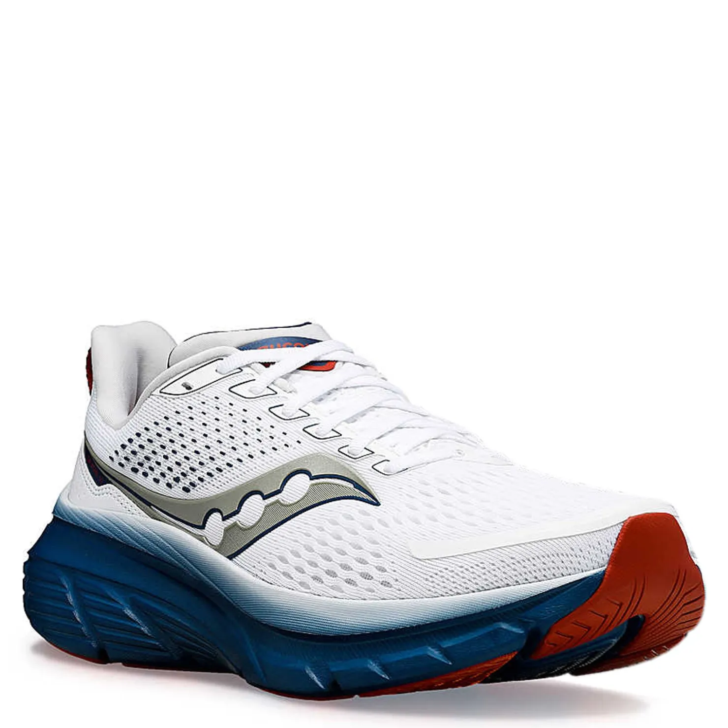 Sneakers & Athletics*Saucony Men's , Guide 17 Running Shoe White/Navy