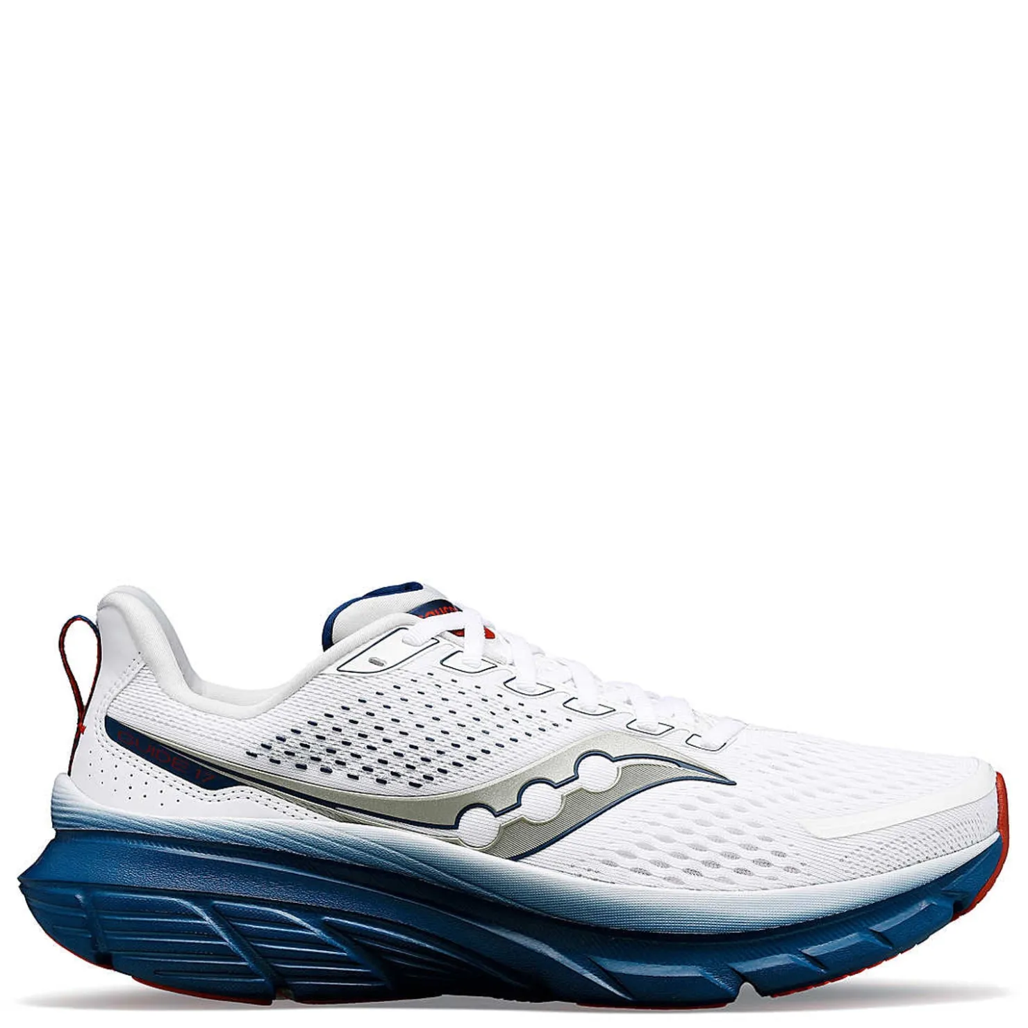 Sneakers & Athletics*Saucony Men's , Guide 17 Running Shoe White/Navy