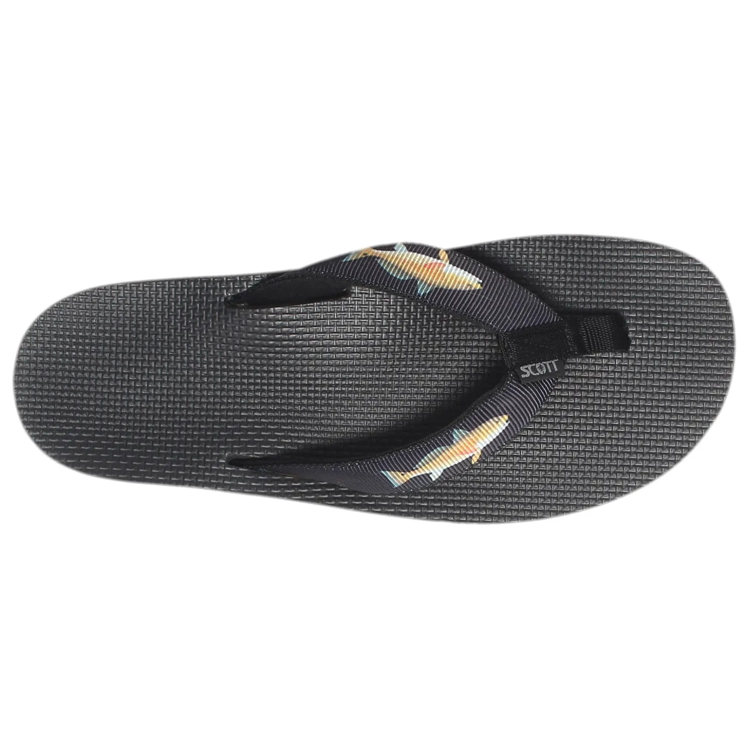 Sandals*Scott Hawaii Men's , Kaikane Sandal Black