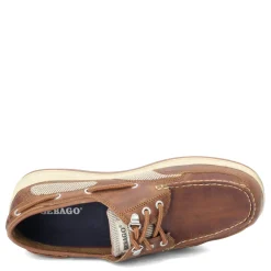 Boat Shoes*Sebago Men's , Clovehitch Boat Shoe Brown Cinnamon