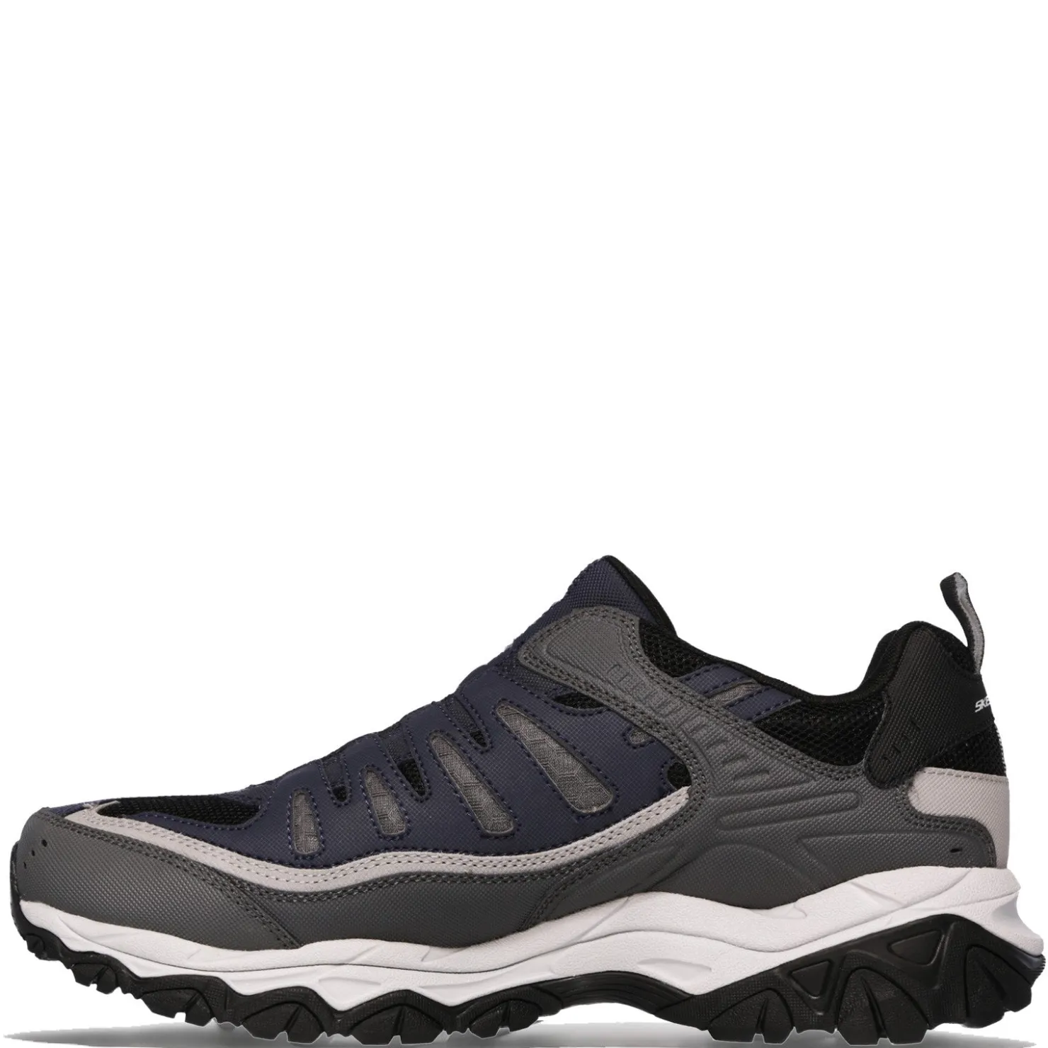 Walking*Skechers Men's , After Burn M. Fit Sneaker - Wide Width Navy/Grey