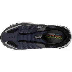 Walking*Skechers Men's , After Burn M. Fit Sneaker - Wide Width Navy/Grey