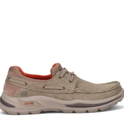 Boat Shoes*Skechers Men's , Arch Fit Motley - Oven Boat Shoe Tan