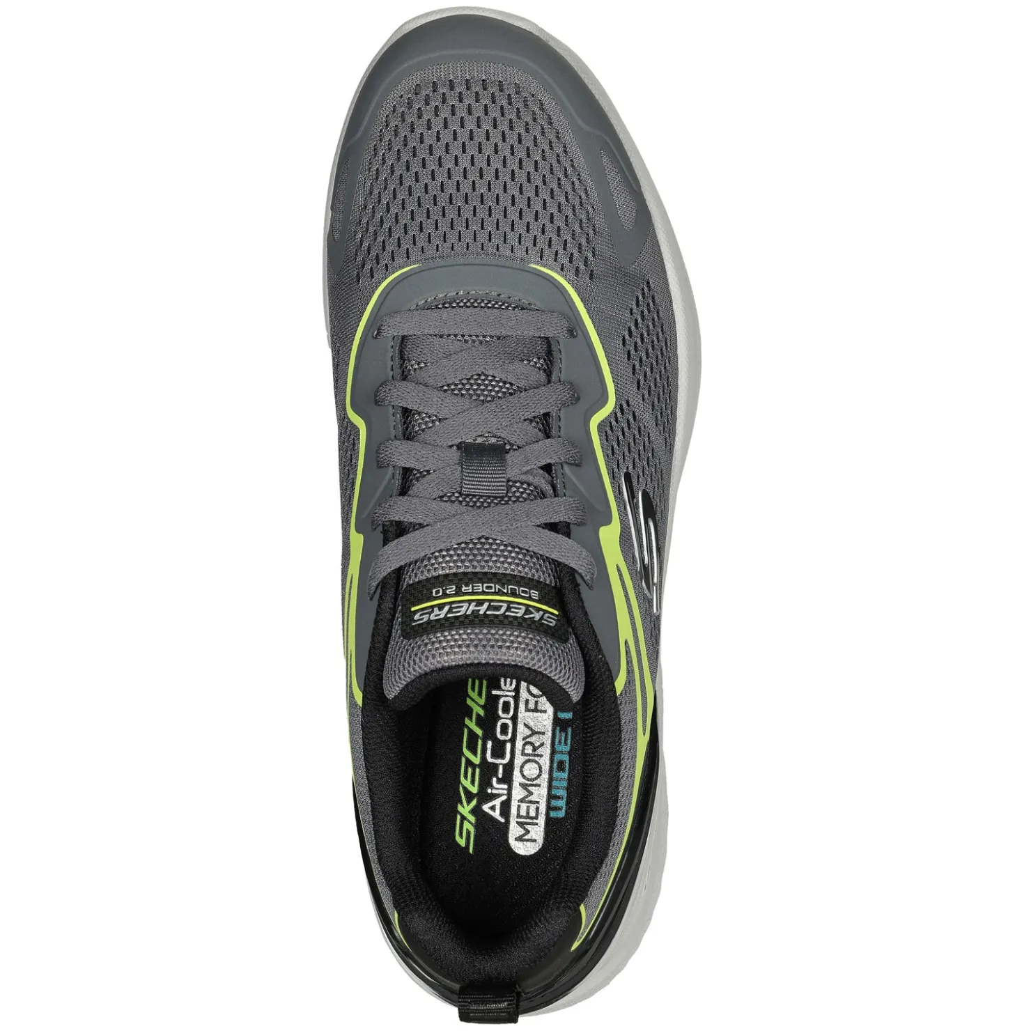 Sneakers & Athletics*Skechers Men's , Bounder 2.0 - Andal Sneaker Charcoal/Lime