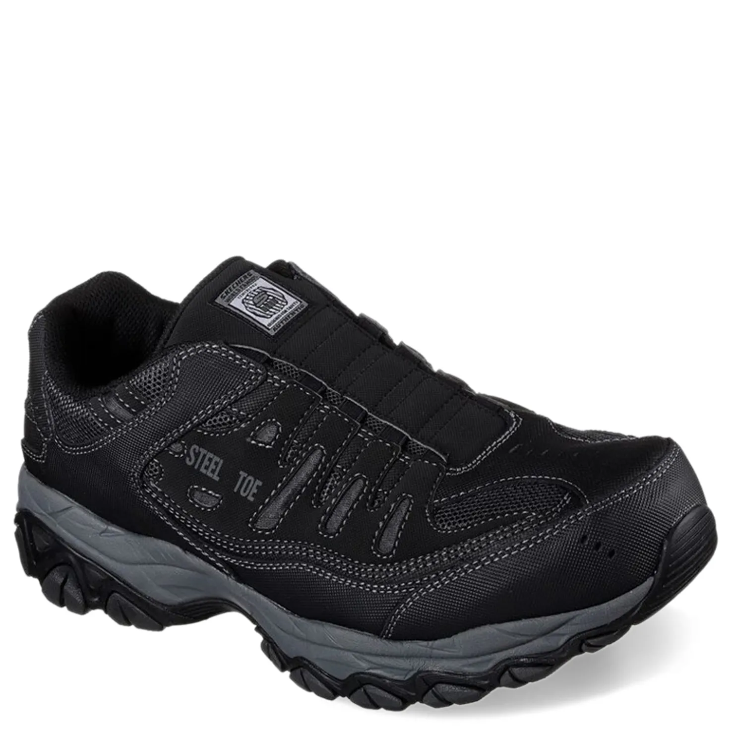 Sneakers & Athletics*Skechers Work Men's Skechers, Cankton - Ebbitt Steel Toe Work Shoe Black