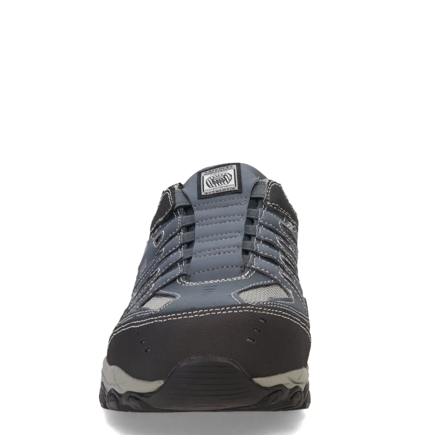 Sneakers & Athletics*Skechers Work Men's Skechers, Cankton - Ebbitt Steel Toe Work Shoe - Wide Width Navy/Grey