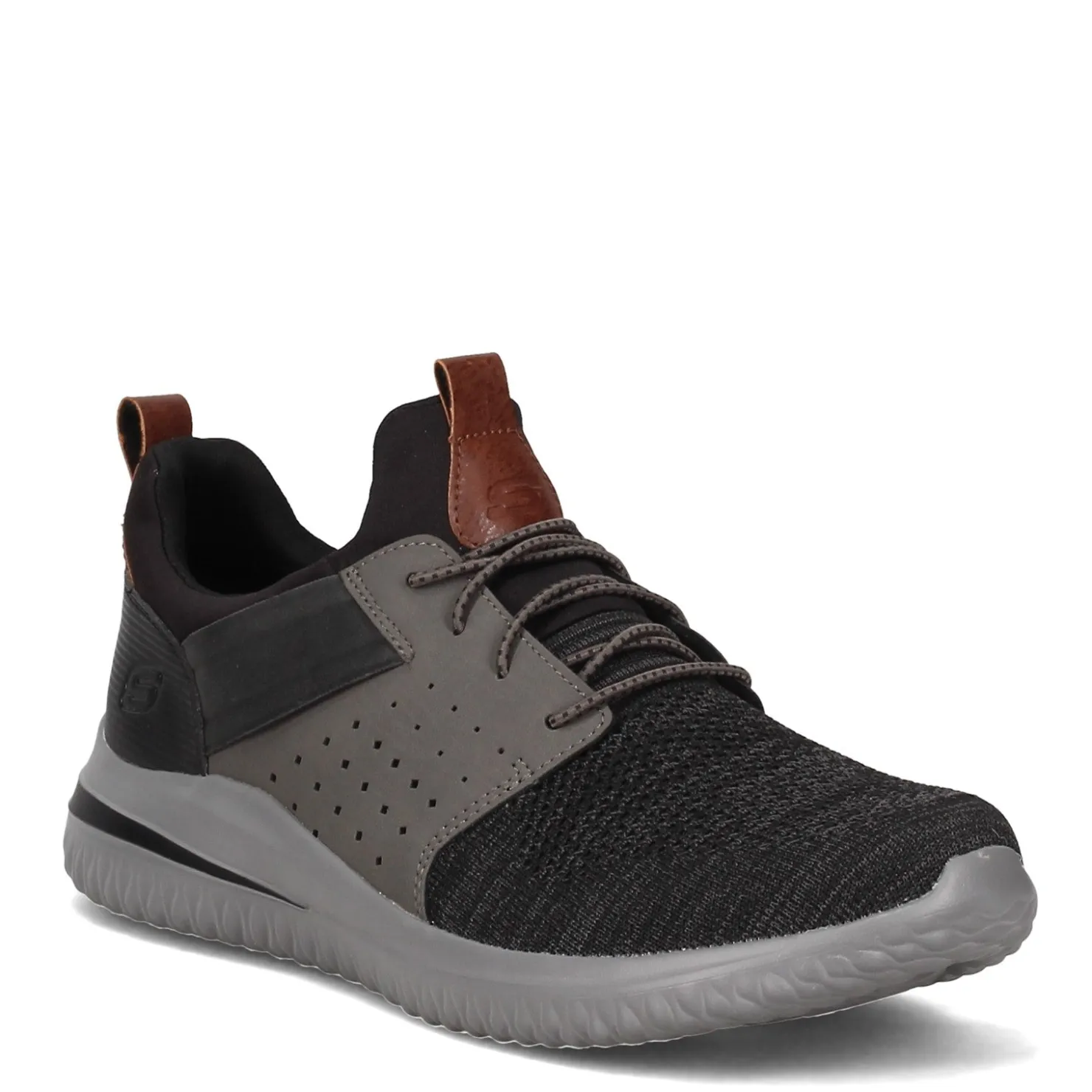 Fashion & Street*Skechers Men's , Delson 3.0 - Cicada Sneaker Black / Gray
