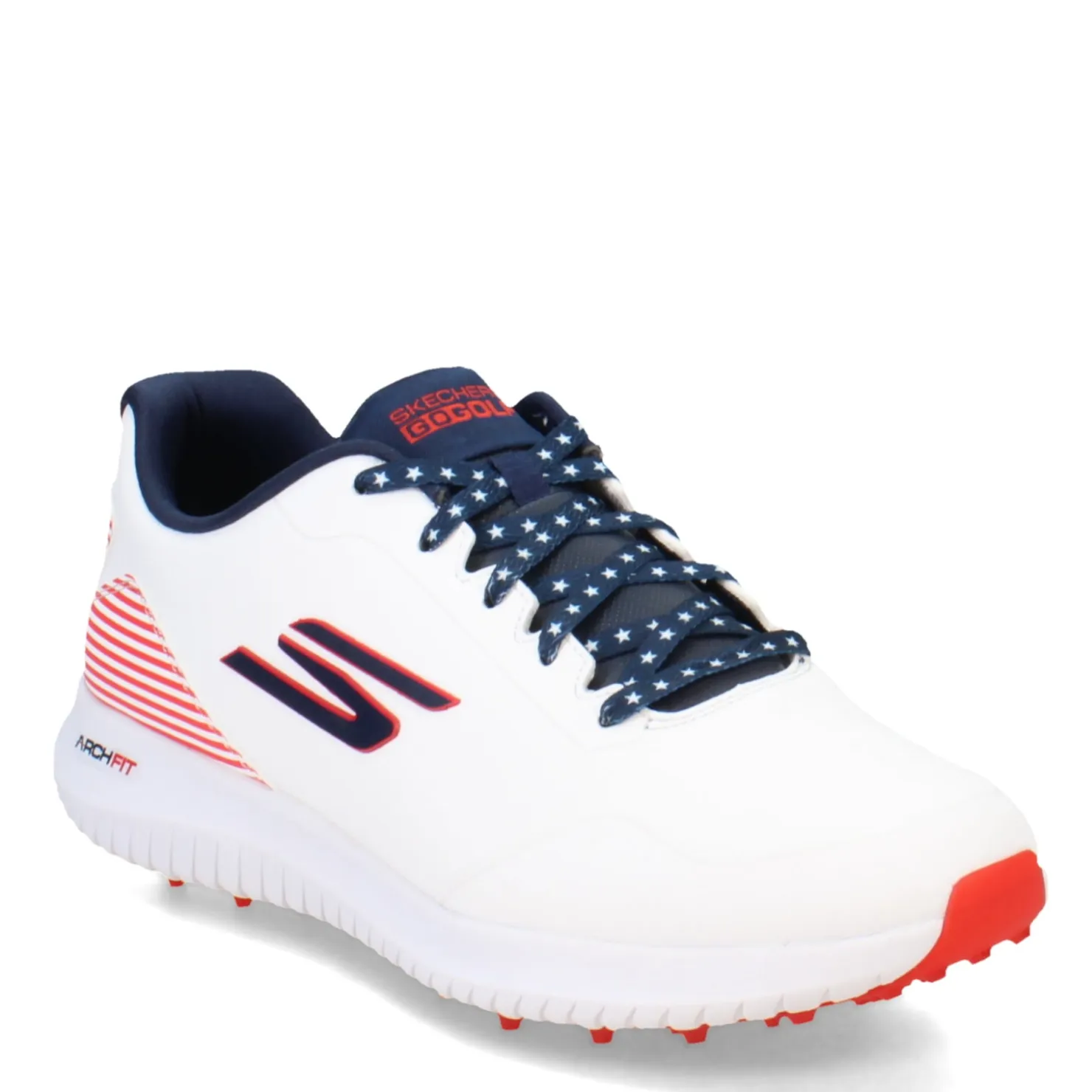 Sneakers & Athletics*Skechers Men's , GO GOLF Max 2 - Patriot Golf Shoe White/Navy/Red