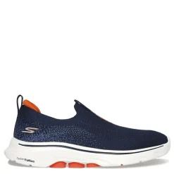 Walking*Skechers Men's , GO WALK 7 Sneaker - X-Wide Width Navy/Orange