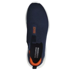 Walking*Skechers Men's , GO WALK 7 Sneaker - X-Wide Width Navy/Orange