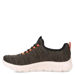 Walking*Skechers Men's , GO WALK Flex - Ultra Sneakers - Extra Wide Width Olive Black
