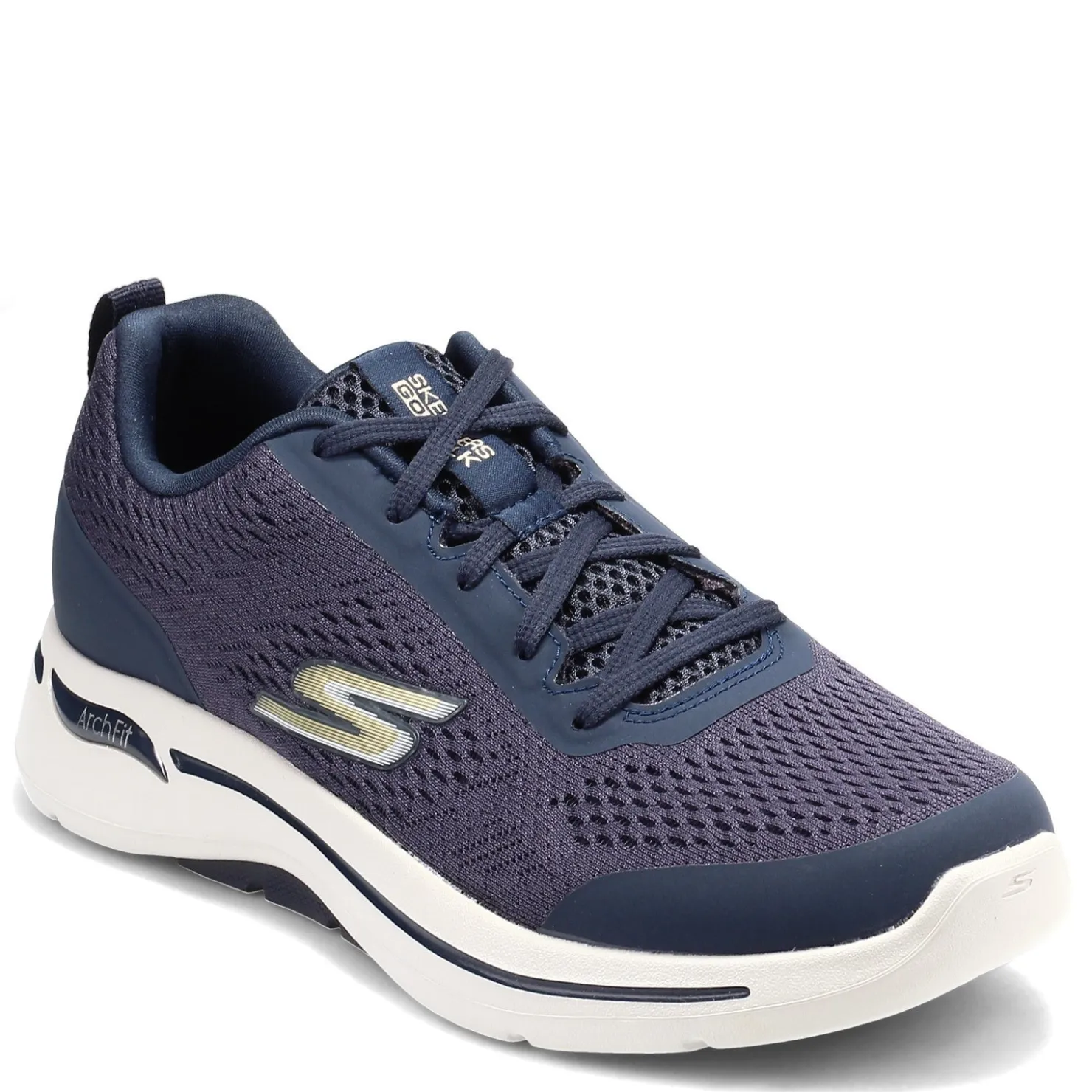 Walking*Skechers Men's , GOwalk Arch Fit - Idyllic Sneaker - Wide Width Navy