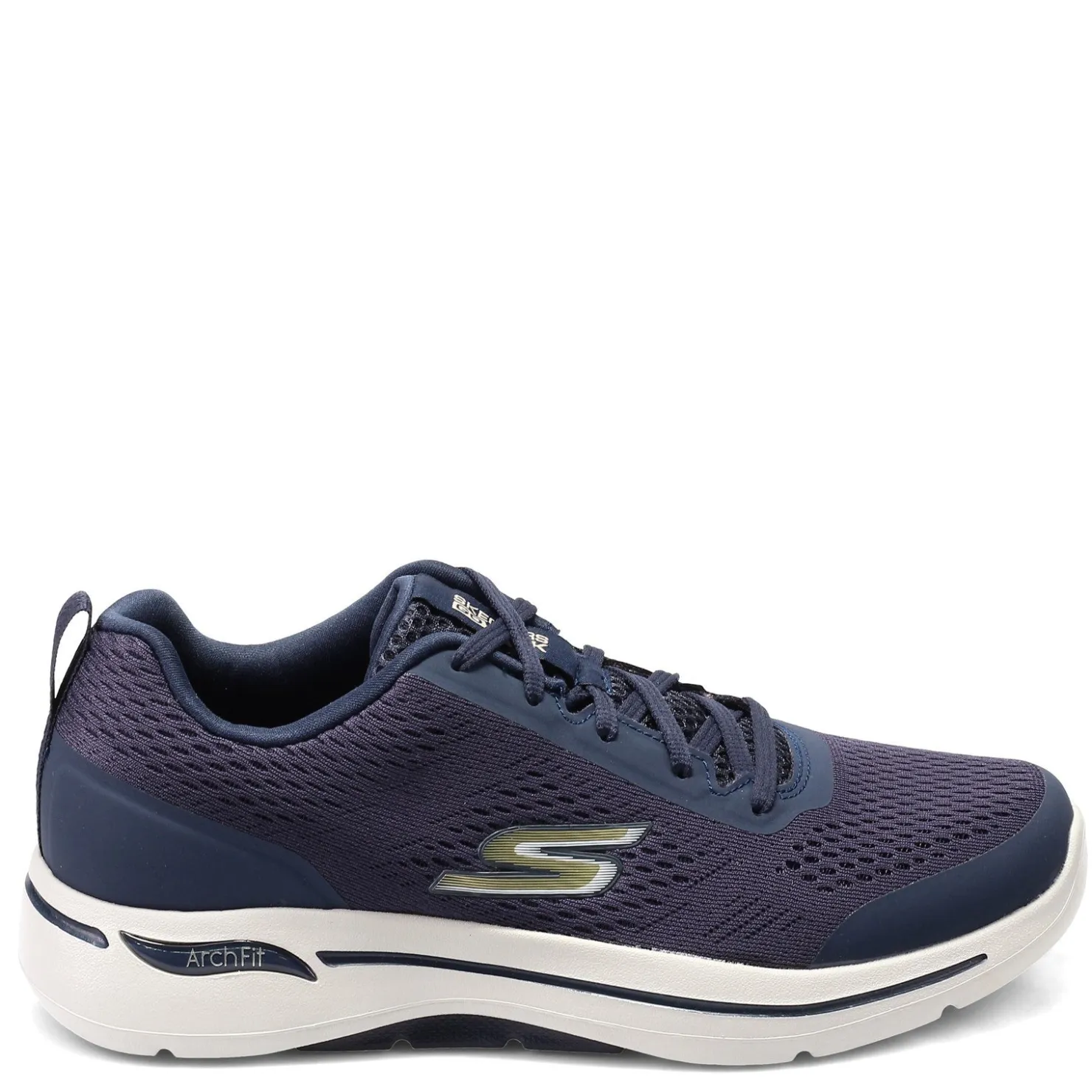 Walking*Skechers Men's , GOwalk Arch Fit - Idyllic Sneaker - Wide Width Navy