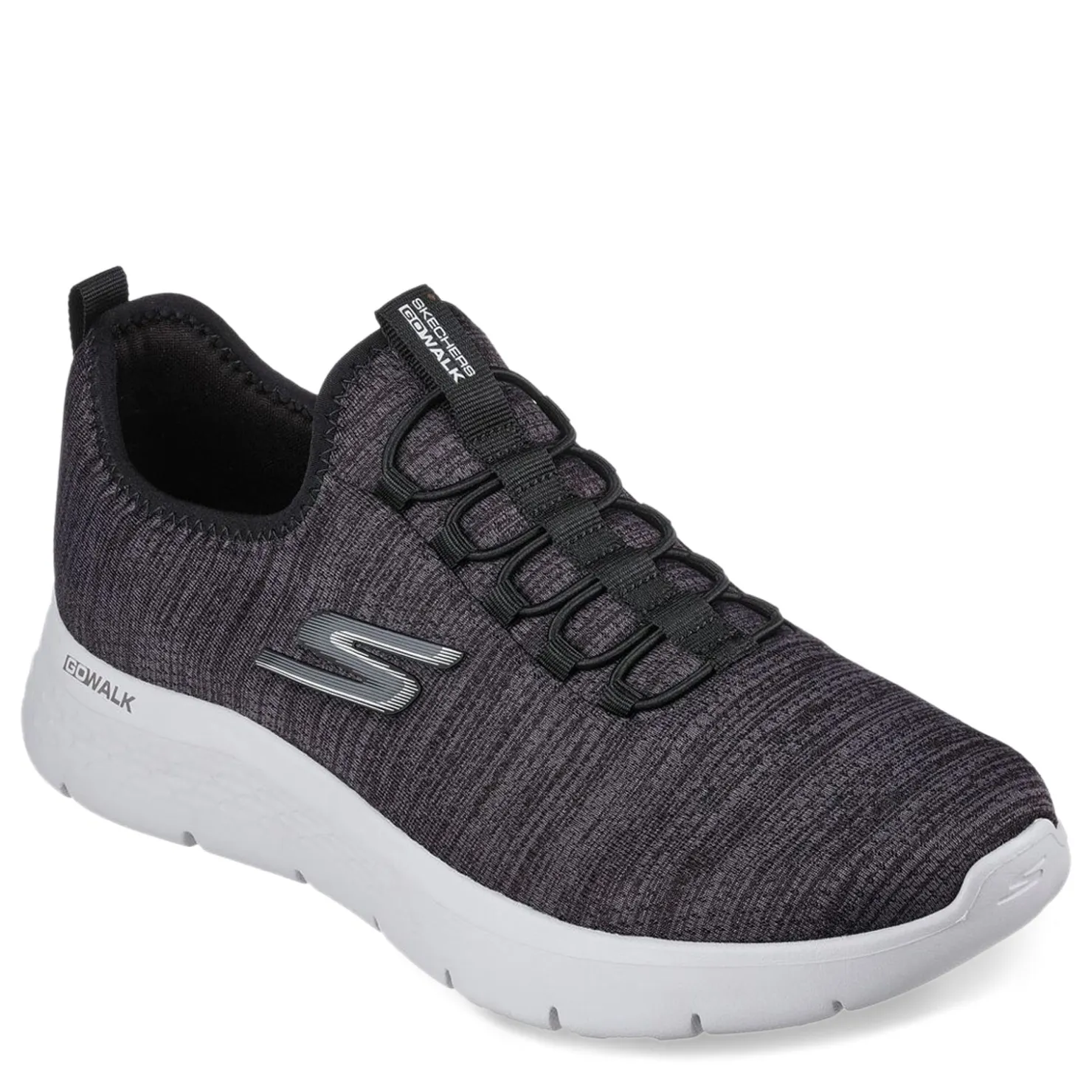 Walking*Skechers Men's , GOwalk Flex Sneaker - Wide Width Black / White