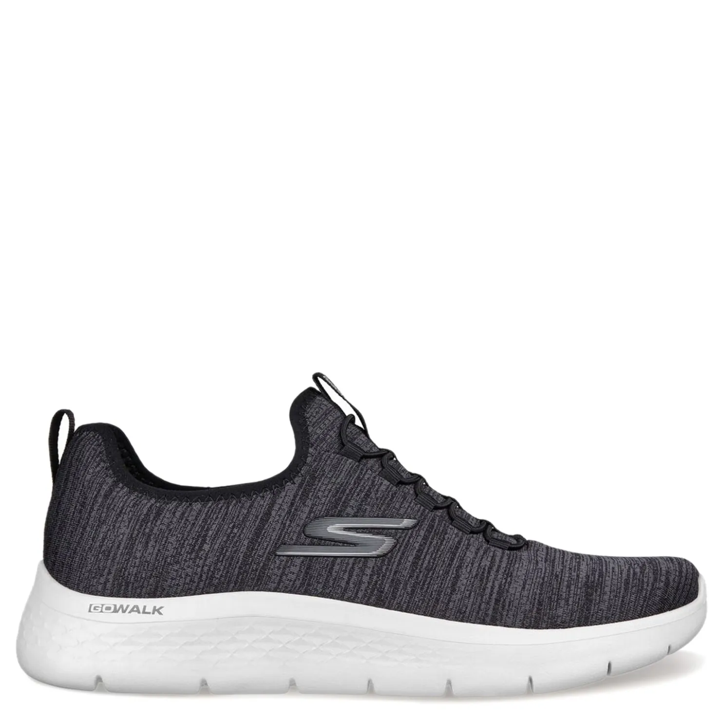 Walking*Skechers Men's , GOwalk Flex Sneaker - Wide Width Black / White