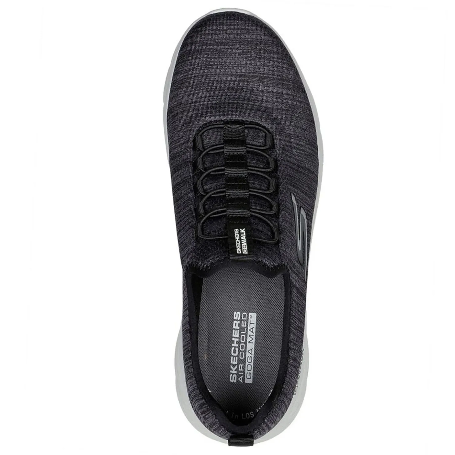 Walking*Skechers Men's , GOwalk Flex Sneaker - Wide Width Black / White