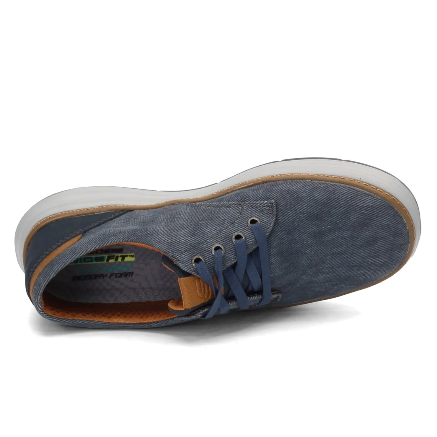 Fashion & Street*Skechers Men's , Moreno - Ederson Sneaker - Wide Width Navy