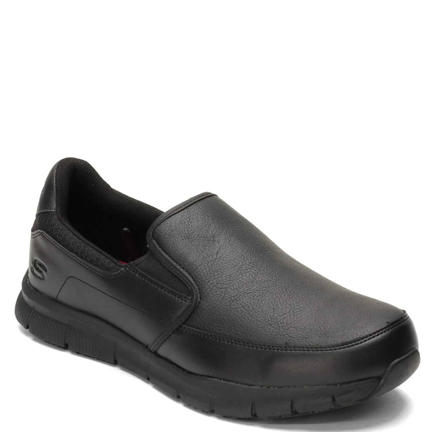 Slip-On Shoes*Skechers Work Men's Skechers, Nampa - Groton SR Work Shoe - Wide Width Black