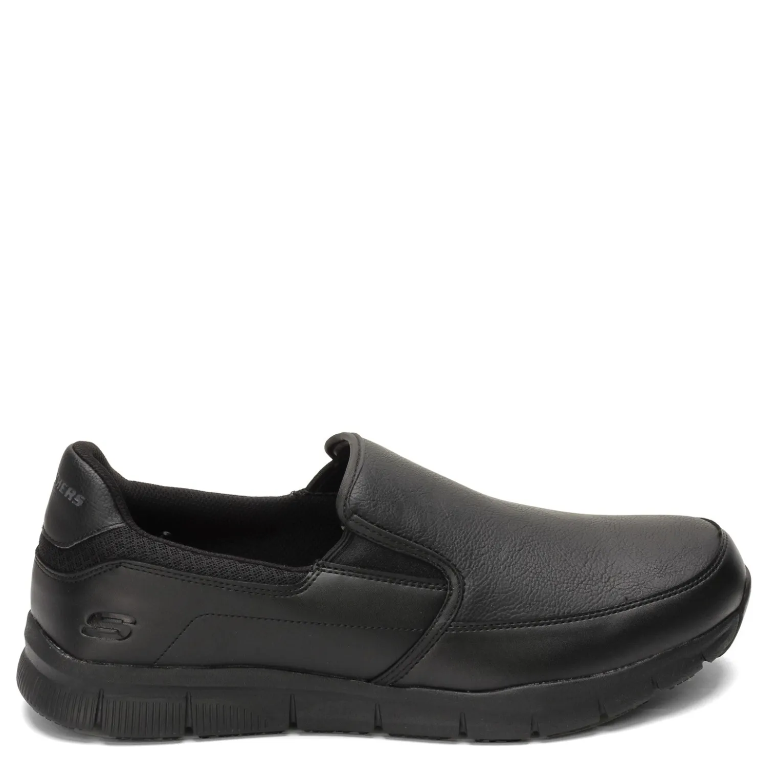 Slip-On Shoes*Skechers Work Men's Skechers, Nampa - Groton SR Work Shoe - Wide Width Black