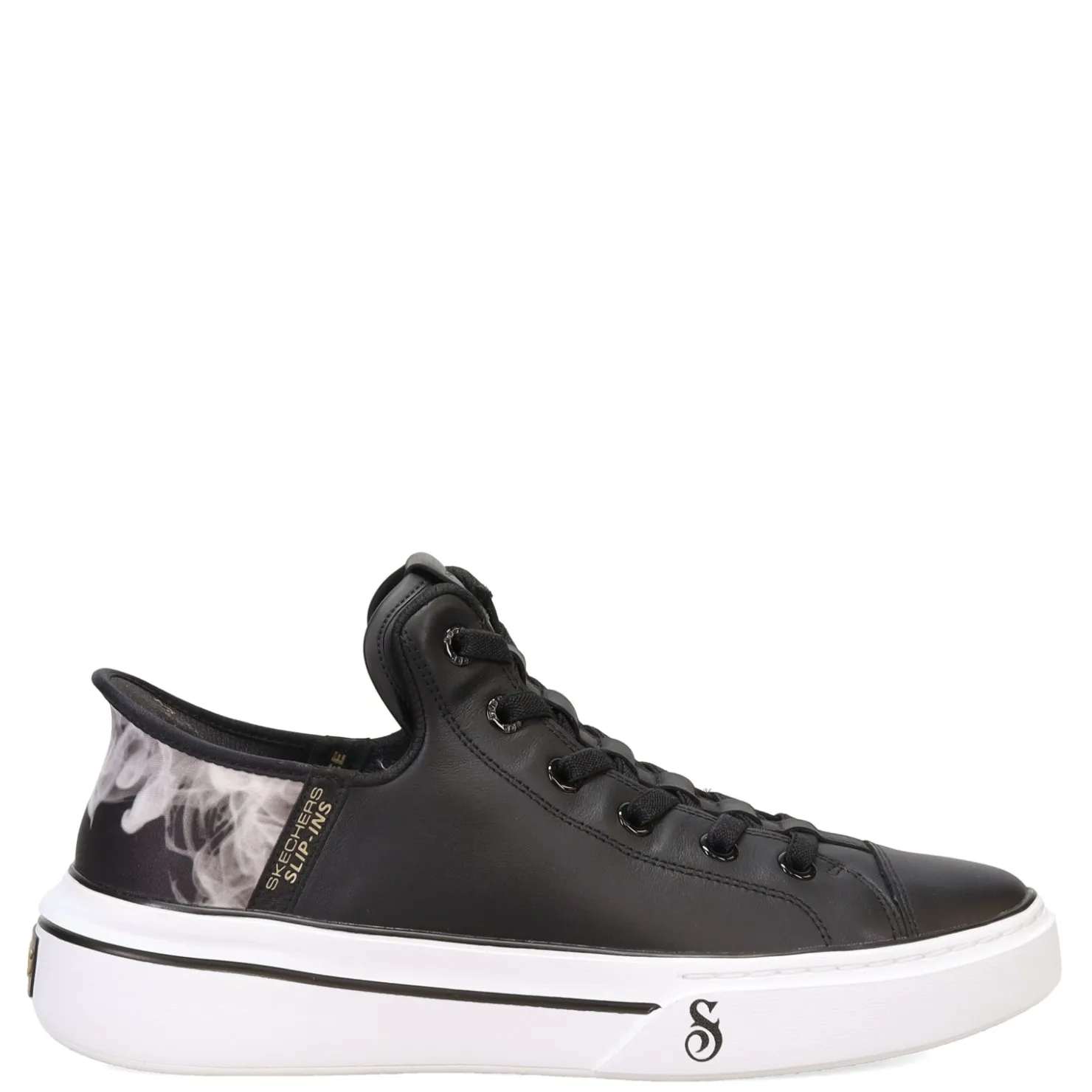 Sneakers & Athletics*Skechers Men's , Premium Leather Slip-ins: Snoop One - OG Sneaker Black Leather
