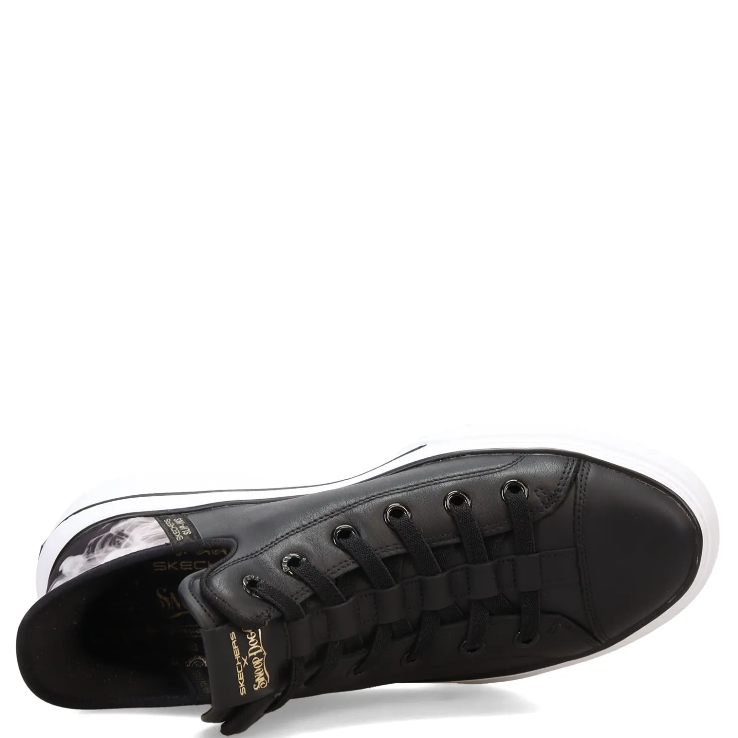 Sneakers & Athletics*Skechers Men's , Premium Leather Slip-ins: Snoop One - OG Sneaker Black Leather