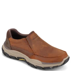 Slip-On Shoes*Skechers Men's , Relaxed Fit: Respected - Catel Slip-On Dark Brown