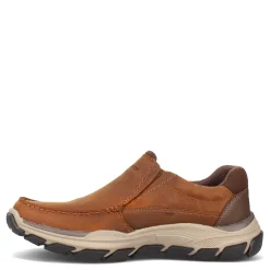 Slip-On Shoes*Skechers Men's , Relaxed Fit: Respected - Catel Slip-On Dark Brown