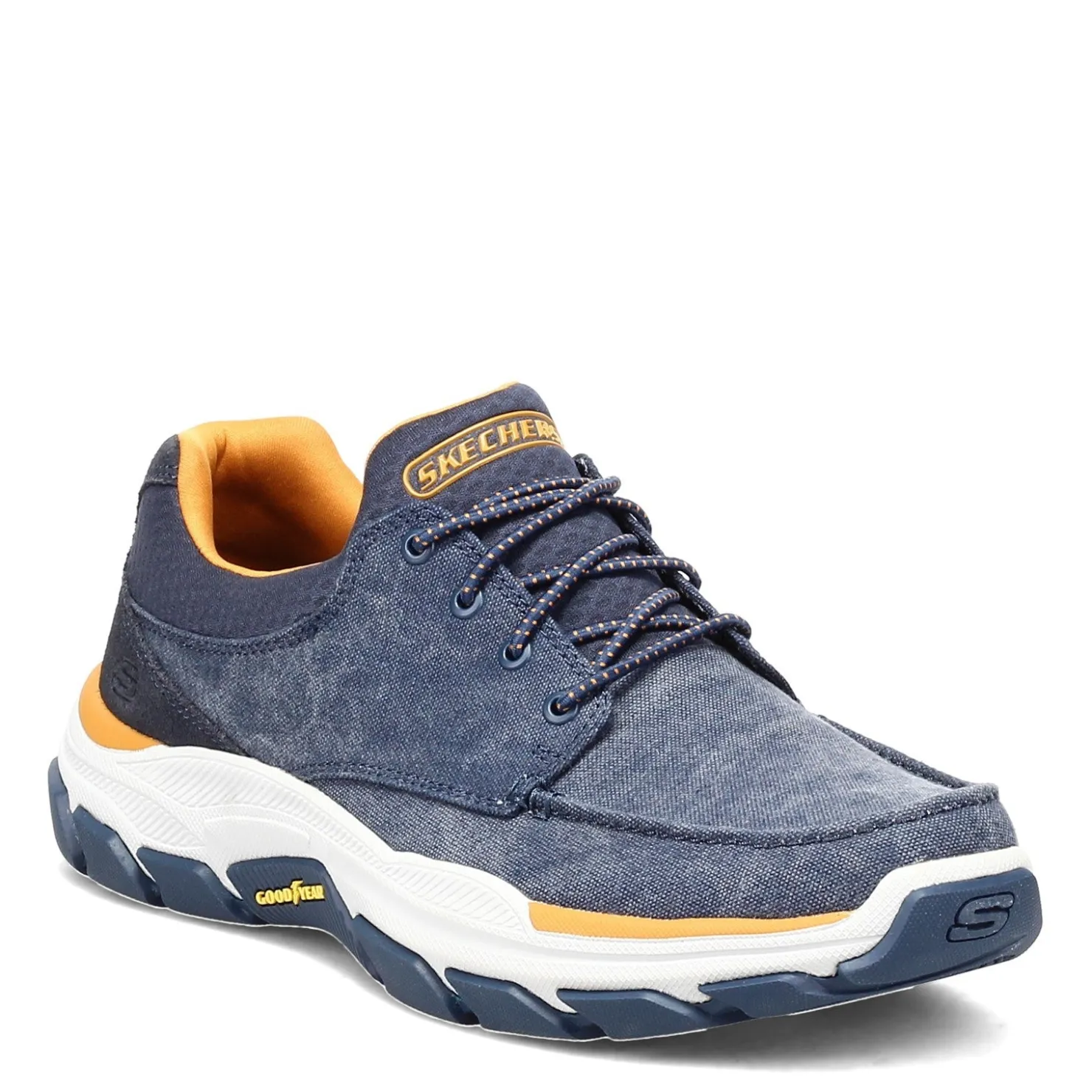 Slip-On Shoes*Skechers Men's , Relaxed Fit: Respected - Loleto Shoe - Wide Width Navy