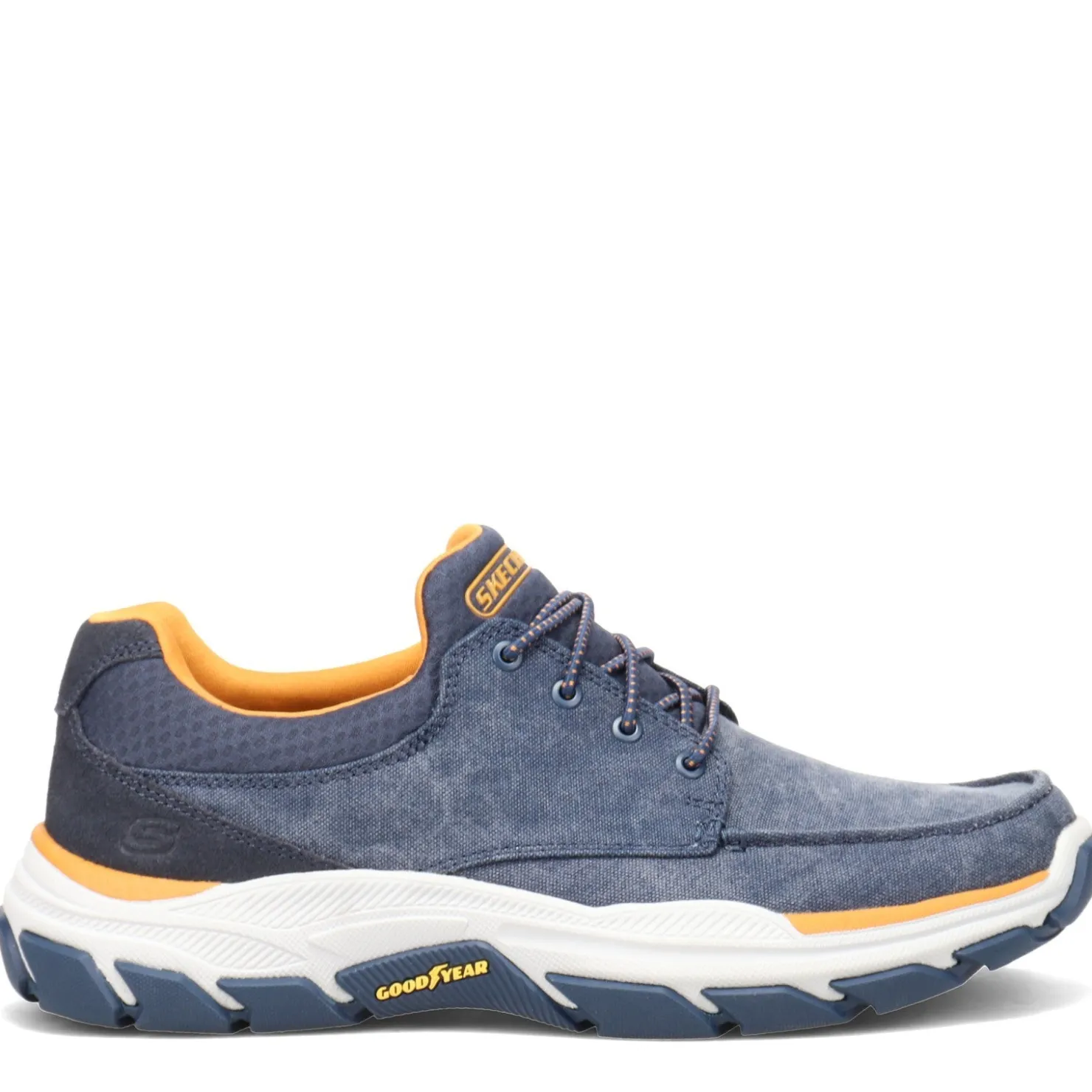 Slip-On Shoes*Skechers Men's , Relaxed Fit: Respected - Loleto Shoe - Wide Width Navy