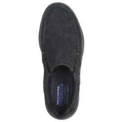 Sneakers & Athletics*Skechers Men's , Relaxed Fit: Cohagen - Vierra Sneaker - Extra Wide Width Black Canvas