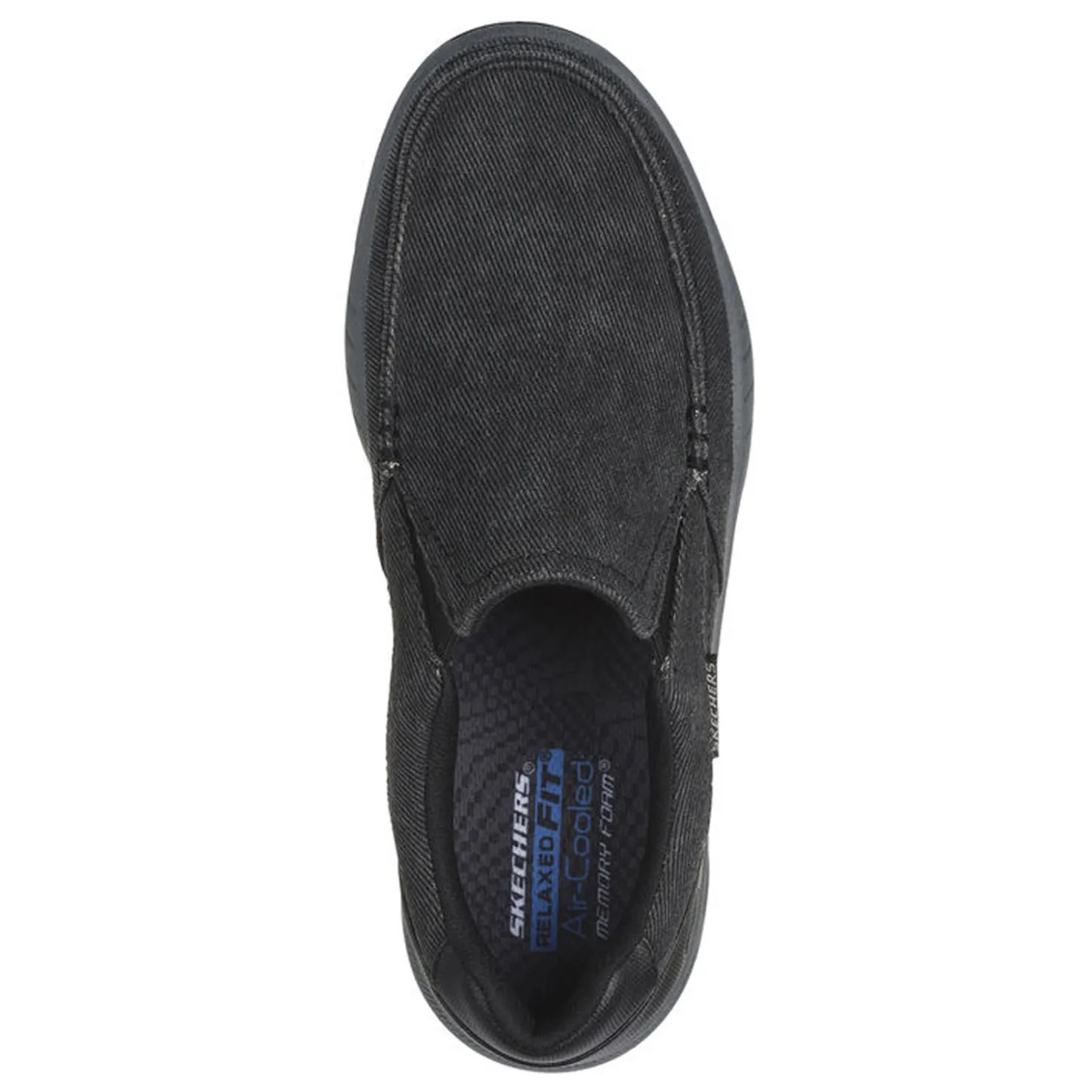 Sneakers & Athletics*Skechers Men's , Relaxed Fit: Cohagen - Vierra Sneaker - Extra Wide Width Black Canvas