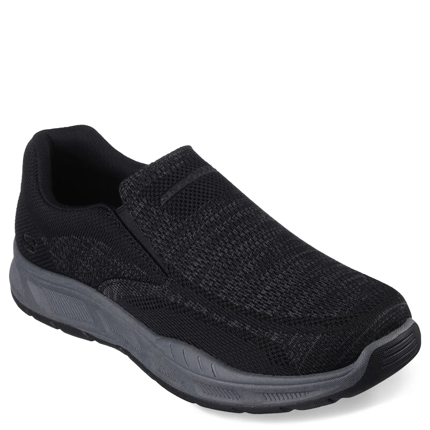 Slip-On Shoes*Skechers Men's , Relaxed Fit: Cohagen - Knit Walk Sneaker - Extra Wide Width Black Knit