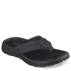 Flip Flops*Skechers Men's , Relaxed Fit: Supreme - Bosnia Sandal Black