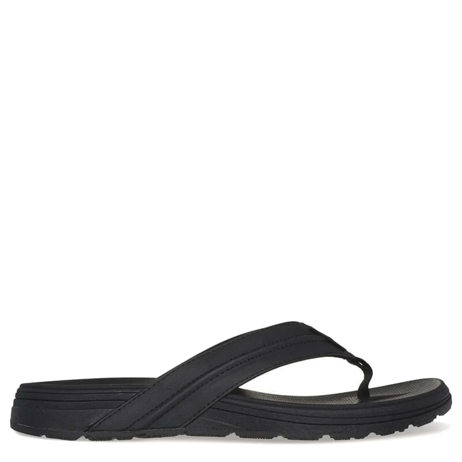Flip Flops*Skechers Men's , Relaxed Fit: Supreme - Bosnia Sandal Black