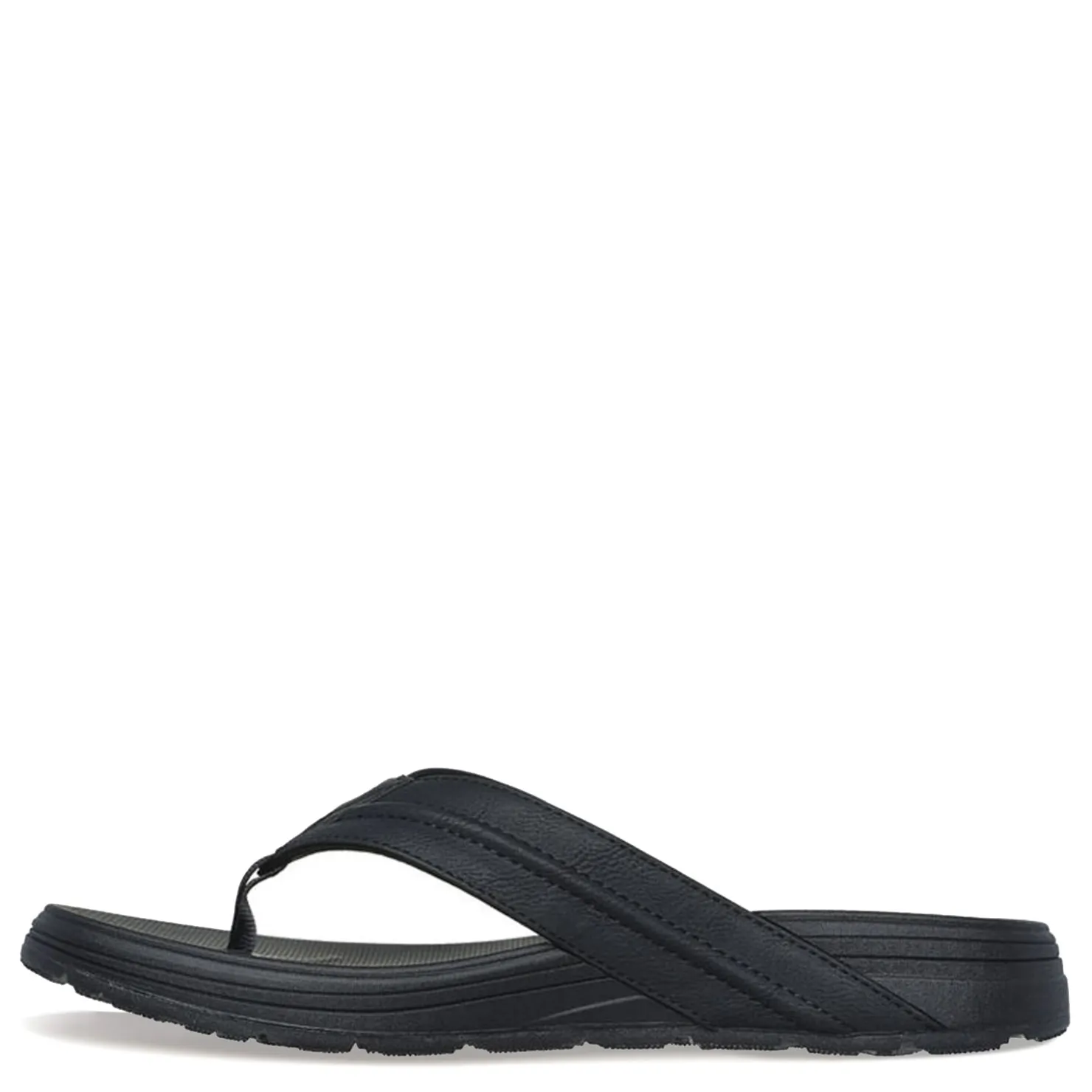 Flip Flops*Skechers Men's , Relaxed Fit: Supreme - Bosnia Sandal Black