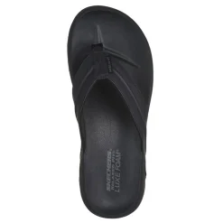 Flip Flops*Skechers Men's , Relaxed Fit: Supreme - Bosnia Sandal Black