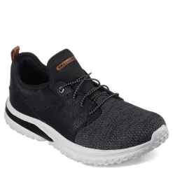 Walking*Skechers Men's , Relaxed Fit: Solvano - Caspian Sneaker Black Knit/Synthetic