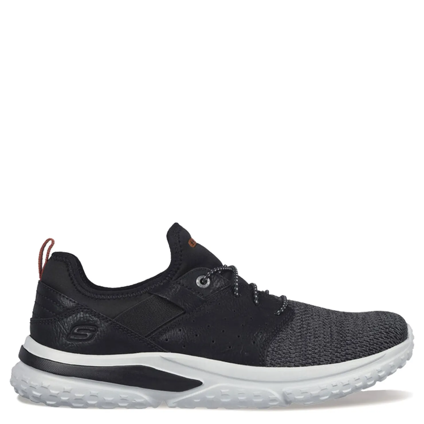 Walking*Skechers Men's , Relaxed Fit: Solvano - Caspian Sneaker Black Knit/Synthetic